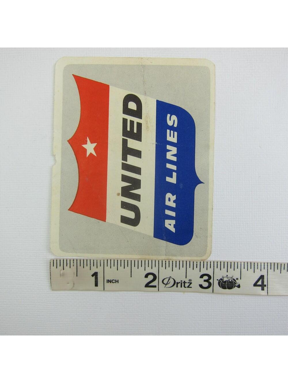 United Airlines Label Wheaties Premium Promo Sticker Vintage 1950s - Picture 8 of 12